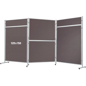 FRANKEN Trennwand ECO, doppelseitig, grau 120,0 x 150,0 cm, 1 St.