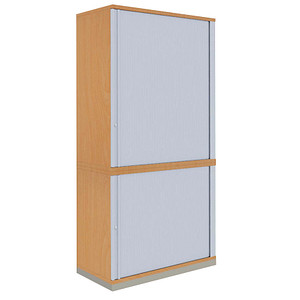 fm Sidney Rollladenschrank buche 3 Fachböden 100,0 x 44,2 x 186,9 cm
