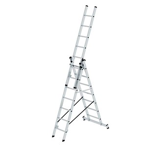 MUNK Vielzweckleiter 11107 silber 3x 7 Sprossen, H: 503,0 cm
