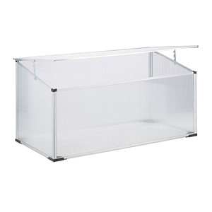 relaxdays Frühbeet Kunststoff transparent rechteckig 100,0 x 50,0 cm, 1 St.
