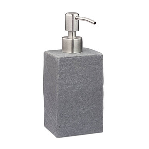 relaxdays Seifenspender 10031054_111 grau Polyresin 200,0 ml, 1 St.