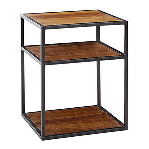 WOHNLING Beistelltisch rechteckig Massivholz sheesham 40,0 x 35,0 x 50,0 cm, 1 St.