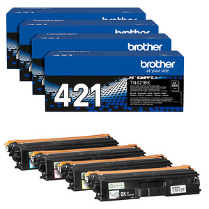 brother TN-421BK/C/M/Y schwarz, cyan, magenta, gelb Toner, 4er-Set