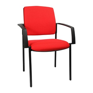 Topstar Besucherstühle BtoB 10 BB100A G21 rot Stoff, 2 St.