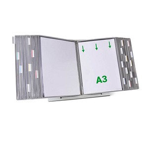 tarifold Sichttafelsystem 433400 DIN A3 grau mit 40 St. Sichttafeln, 1 St.