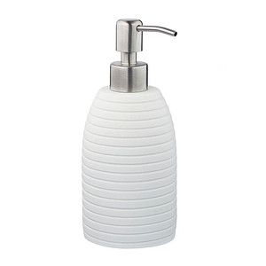 relaxdays Seifenspender 10031053_49 weiß Polyresin 300,0 ml, 1 St.