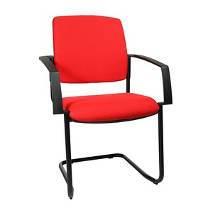 Topstar Besucherstühle BtoB 20 BB300A G21 rot Stoff, 2 St.