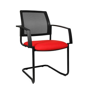 Topstar Besucherstühle BtoB 20 BB400A G210 rot Stoff, 2 St.