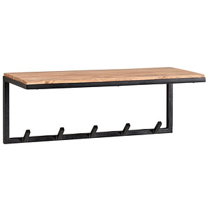 WOHNLING Wandgarderobe WL6.354 akazie Holz 5 Haken 70,0 x 27,0 cm, 1 St.