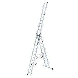 MUNK Gelenkleiter 11144 silber 3x 13 Sprossen, H: 951,0 cm