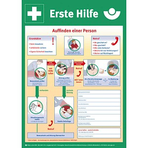 SafetyMarking® Rettungszeichen "Anleitung zur Ersten Hilfe" rechteckig 40,0 x 56,0 cm, 1 St.