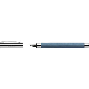 FABER-CASTELL Ambition Edelharz Patronenfüller blau/silber M (mittel), 1 St.