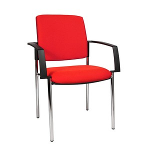 Topstar Besucherstühle BtoB 10 BB190A G21 rot Stoff, 2 St.