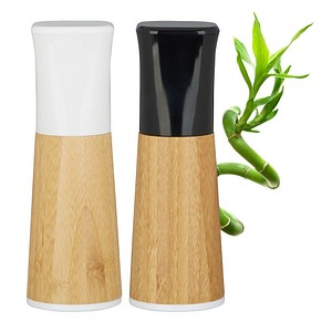 relaxdays Salz- und Pfeffermühlen-Set braun Höhe: 17,0 cm 2-tlg., 2 St.