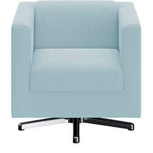 DOMO Collection Sessel BOB hellblau silber Stoff 72,0 cm 75,0 cm, 1 St.