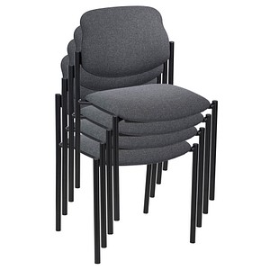 Nowy Styl Besucherstühle Styl STYL BLACK C-38 4ER anthrazit Stoff, 4 St.