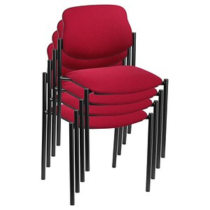 Nowy Styl Besucherstühle Styl STYL BLACK C29 4ER bordeaux Stoff, 4 St.