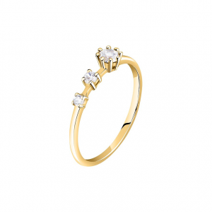 Live Diamond Damenring LDY023118016 375er Gelbgold, recycelt