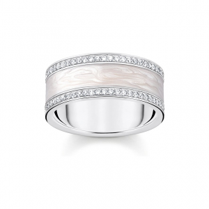 Thomas Sabo Damenring Sterling Silver TR2446-041-14-54 925er Silber, Emaille