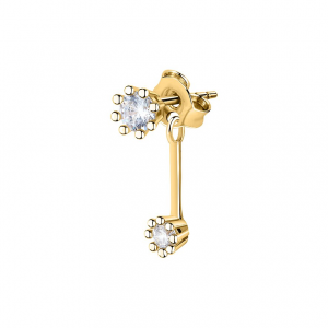 Live Diamond Einzelner Ohrschmuck LDY022117 375er Gelbgold, recycelt