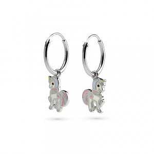 FAVS Little Friends Creolen 88818687 925er Silber, Emaille