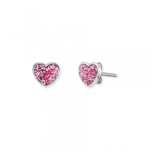 Engelsrufer Ohrstecker SS25 HEES-GLITTERHEART-ST Edelstahl, Emaille