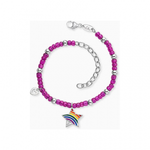 Engelsrufer Armband HEBS-STAR-RAINBOW Edelstahl, Emaille, Glas