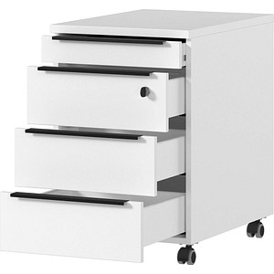 GERMANIA Mailand Rollcontainer weiß 4 Auszüge 42,0 x 60,0 x 63,0 cm