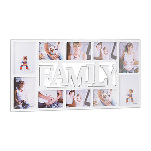 relaxdays Collage-Bilderrahmen Familie weiß 72,0 x 36,5 cm, 1 St.