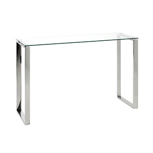 HAKU Möbel Konsolentisch rechteckig Glas silber 120,0 x 40,0 x 78,0 cm, 1 St.