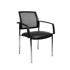 Topstar Besucherstühle BtoB 10 BB290A S10 schwarz Stoff, 2 St.