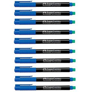 FABER-CASTELL MULTIMARK 1513 Folienstifte blau 0,6 mm permanent, 10 St.