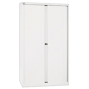 BISLEY Rollladenschrank verkehrsweiß 4 Fachböden 120,0 x 43,0 x 198,0 cm