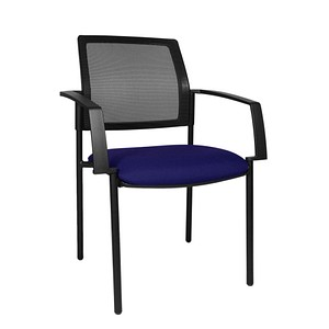 Topstar Besucherstühle BtoB 10 BB200A G260 blau, schwarz Stoff, 2 St.