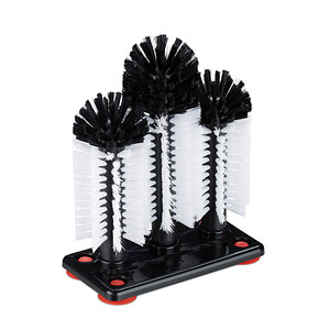 relaxdays Gläserspülbürsten-Set schwarz, weiß Kunststoff, 1 St.