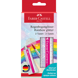 FABER-CASTELL Regenbogen Gel Glitzer farbsortiert 2 x 12,0 g, 2 St.