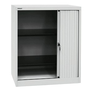 BISLEY Rollladenschrank lichtgrau 2 Fachböden 80,0 x 43,0 x 103,0 cm