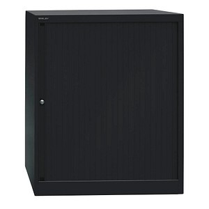 BISLEY Rollladenschrank schwarz 2 Fachböden 80,0 x 43,0 x 103,0 cm