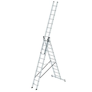MUNK Vielzweckleiter 11109 silber 3x 11 Sprossen, H: 783,0 cm