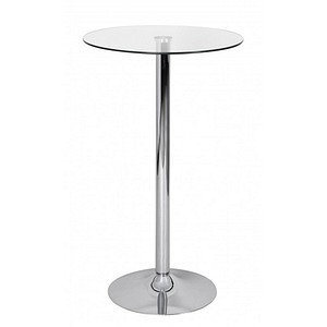 AMSTYLE Stehtisch rund Glas silber 60,0 x 60,0 x 105,0 cm, 1 St.