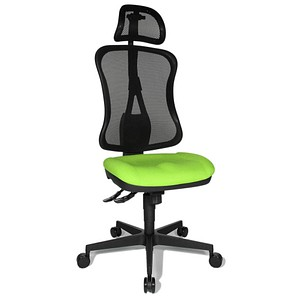 Topstar Bürostuhl Head Point SY, HE200 G05/B90X Stoff grün, Gestell schwarz
