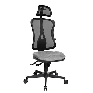 Topstar Bürostuhl Head Point SY, HE200 G23/B90X Stoff grau, Gestell schwarz