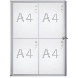 MAUL Schaukasten Extraslim grau 4x DIN A4 49,1 x 2,7 x 65,5 cm, 1 St.