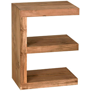 WOHNLING Beistelltisch rechteckig Massivholz akazie 44,0 x 30,0 x 60,0 cm, 1 St.