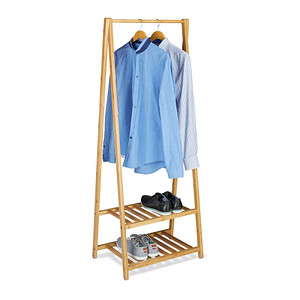 relaxdays Kleiderständer braun Holz 60,0 x 150,0 cm, 1 St.