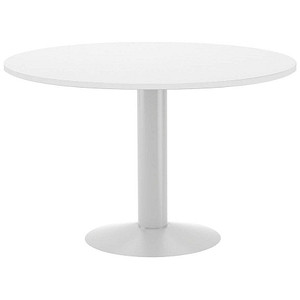 rocada Mehrzwecktisch weiß rund, Säulenfuß weiß, 120,0 x 120,0 x 72,0 cm
