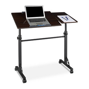 relaxdays PC-Tisch höhenverstellbar dunkelbraun 100,0 x 50,0 x 80,0 - 110,0 cm