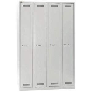 BISLEY LIGHT Spind lichtgrau GL12Q1645, 4 Schließfächer 120,0 x 50,0 x 185,0 cm
