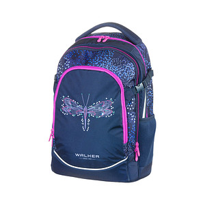 Walker Schulrucksack Fame 2.0 Magic Dragonfly Kunstfaser dunkelblau