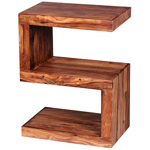 WOHNLING Beistelltisch rechteckig Massivholz sheesham 44,0 x 30,0 x 60,0 cm, 1 St.